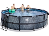 Baseinas EXIT Stone ø450 x 122 cm su stogeliu, pompa su smėlio filtru ir šildymo pompa