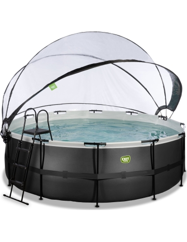 EXIT Black Leather pool ø427x122cm with sand...