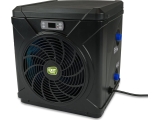 EXIT Black Leather pool ø427x122cm with sand filter pump and dome and heat pump - black