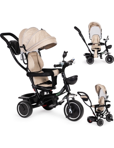Triratukas triratukas su pasukama sėdyne Beige ECOTOYS
