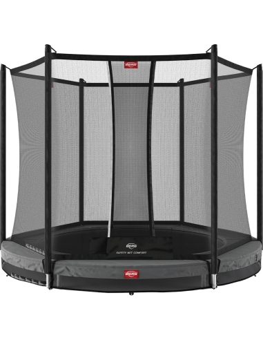 Batutas BERG Favorit InGround - 200 cm, pilkas, su saugos tinklu Comfort