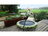 EXIT Tiggy Junior trampoline with bar ø140cm - black/green